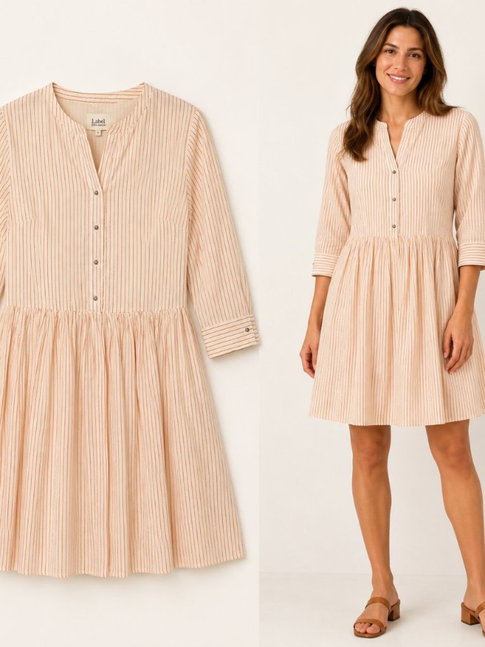 NWOT Label Ritu Kumar Archived Stripe Cotton Dress S Rare Find Resort Honeymoon